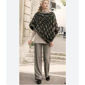 Soft Surroundings Fur (fax fur) poncho